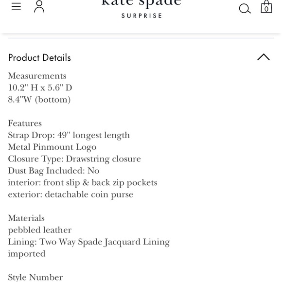 💯 Kate Spade bucket bag - Picture 5 of 17